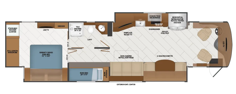 2026 Fleetwood Discovery LXE 40G - Floor plan