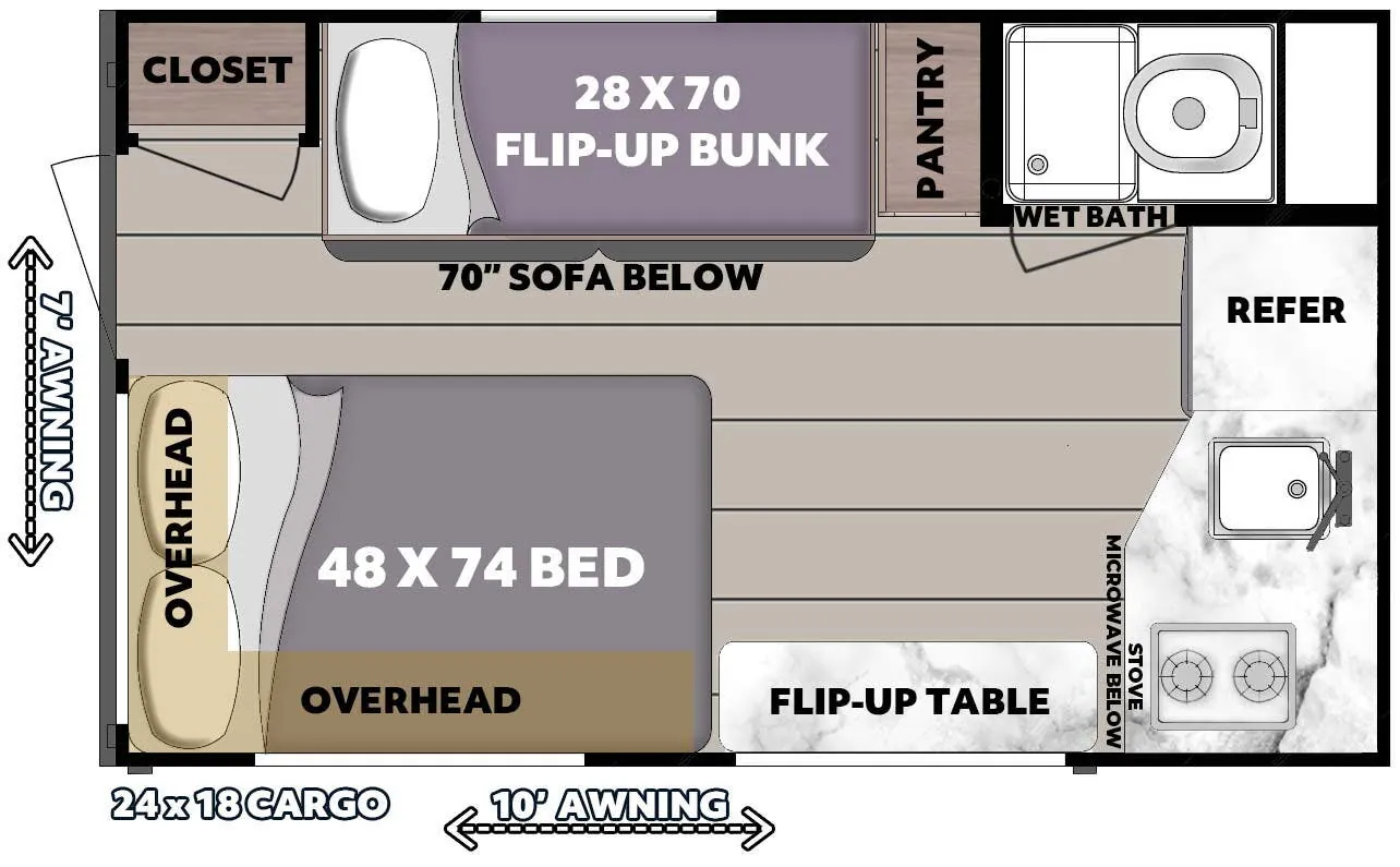 Gulf Stream Ameri-Lite Super Lite 16RD floor plan