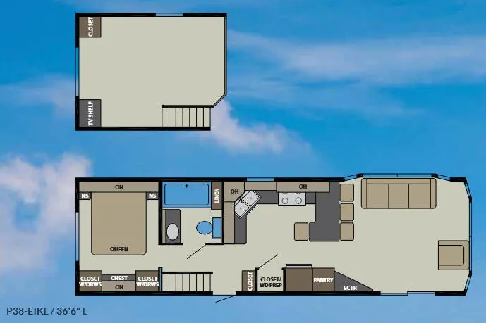 Canterbury RV Parkvue P38-EIKL floor plan