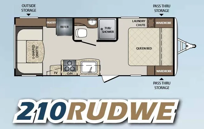 Keystone Bullet 210RUDWE floor plan