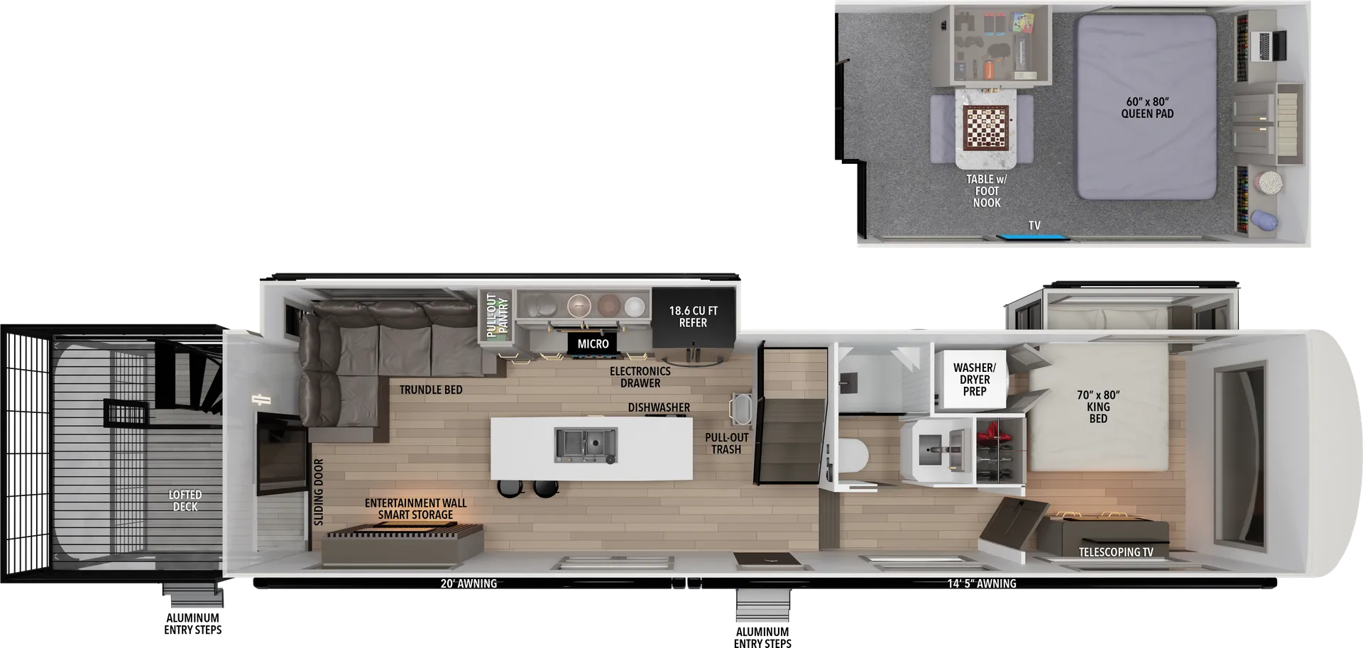 2026 Grand Design Foundation 42GD - Floor plan