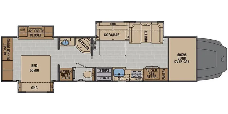 Renegade RV Classic 41CRW floor plan