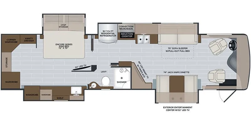 Holiday Rambler Nautica 35MS floor plan