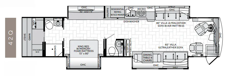 American Coach American Revolution 42Q floor plan