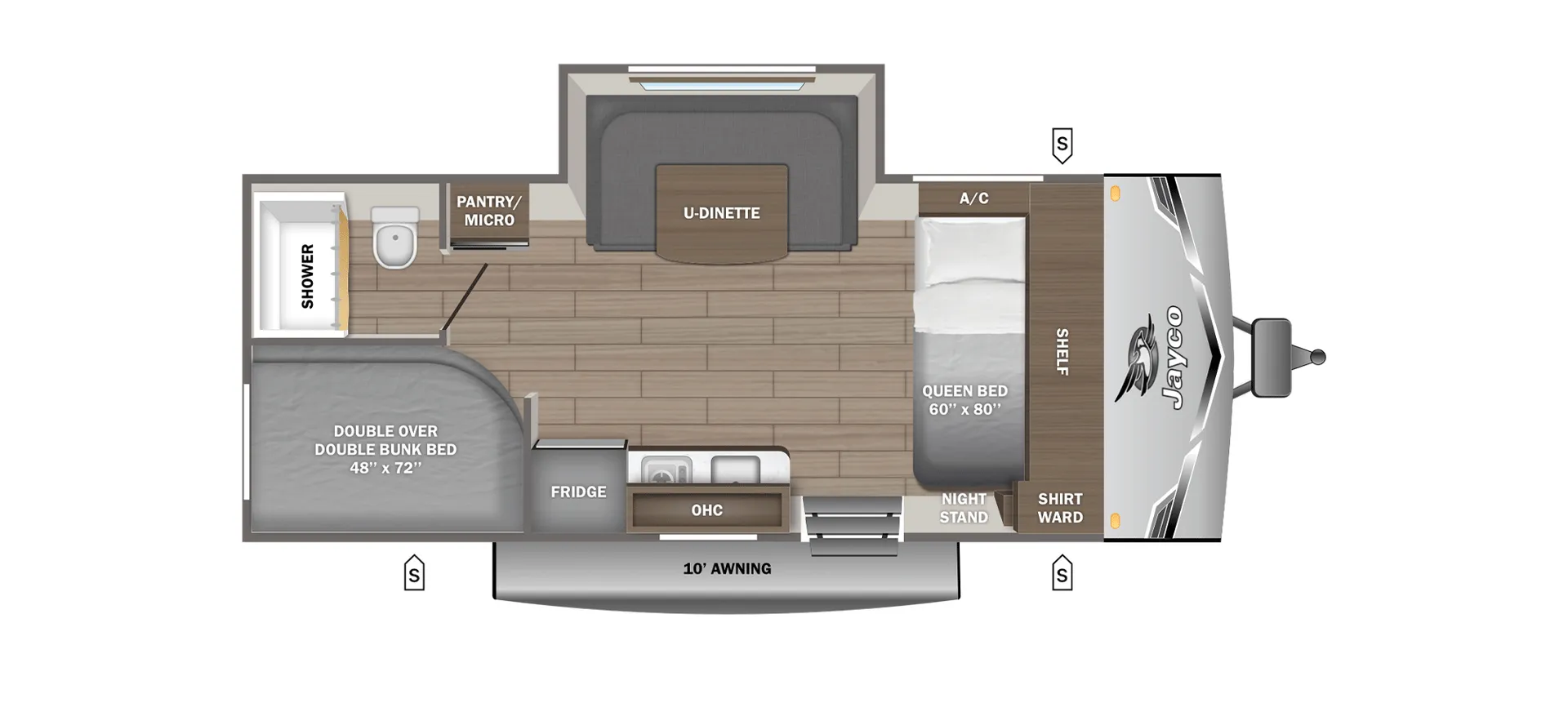 2026 Jayco Jay Flight SLX 178DBSW - Floor plan