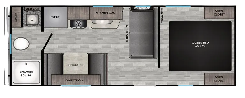 CrossRoads Zinger Lite 219RB floor plan