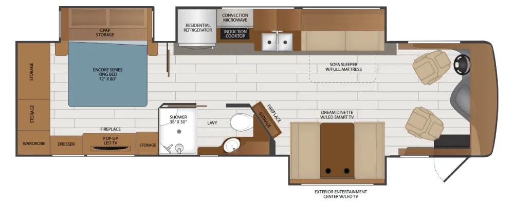 Fleetwood Frontier 33TL floor plan