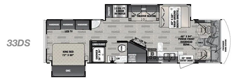 2021 Forest River FR3 33DS - Floor plan