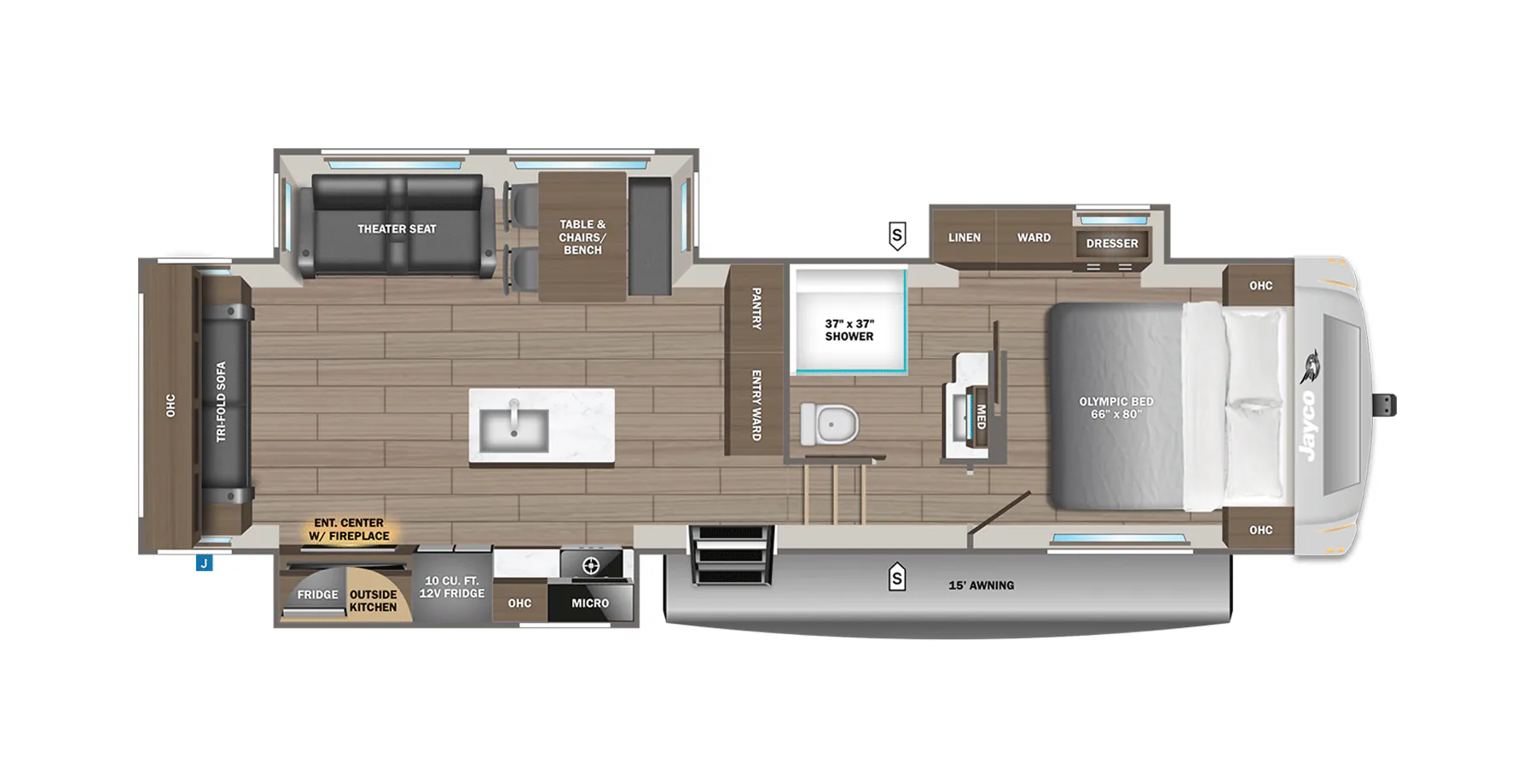 Jayco Eagle 28RLT floor plan