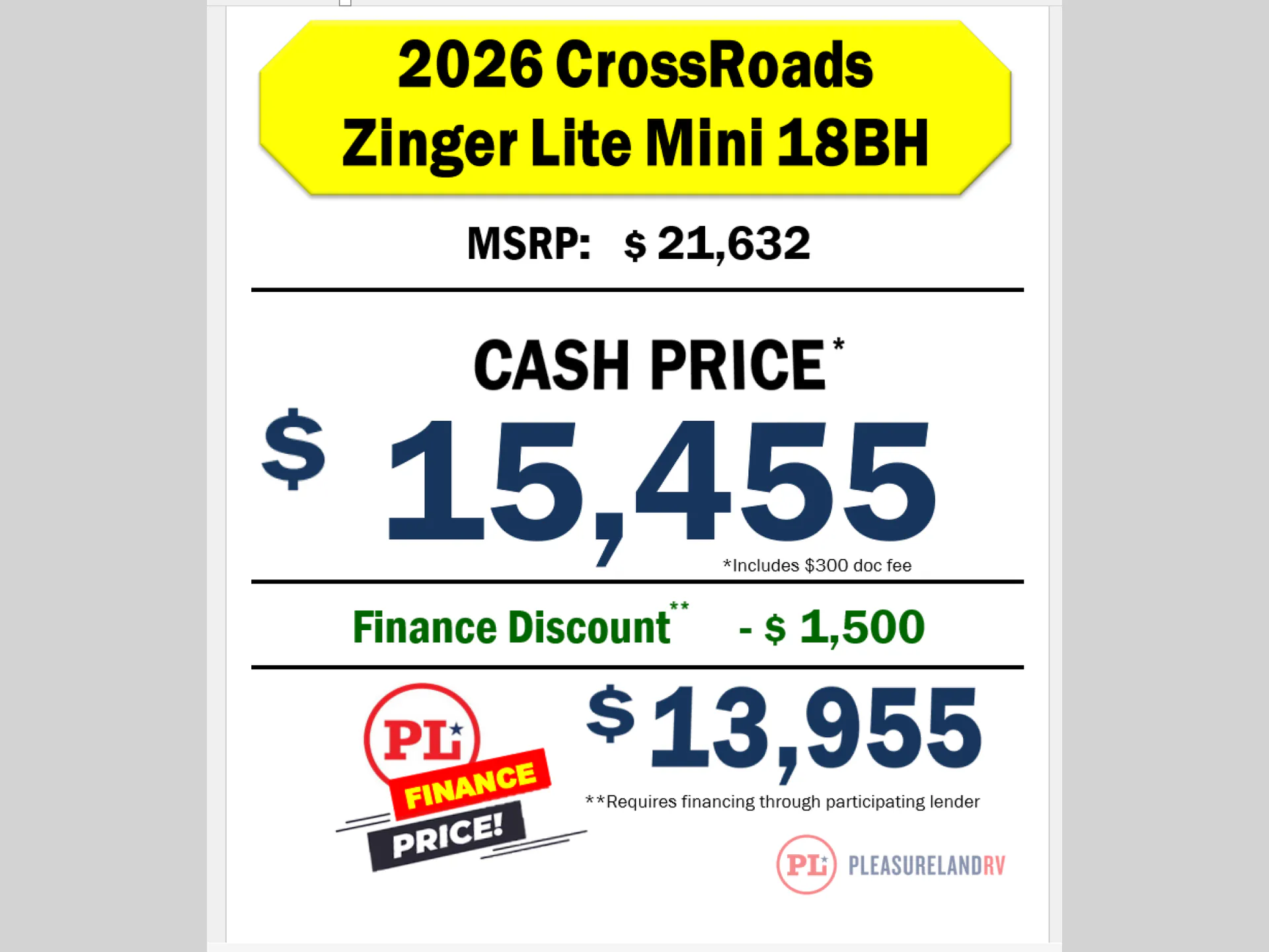 2026 CrossRoads Zinger Lite Mini 18BH - Photo 3