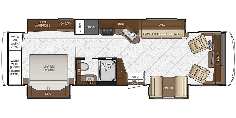 2020 Newmar Canyon Star 3513 - Floor plan