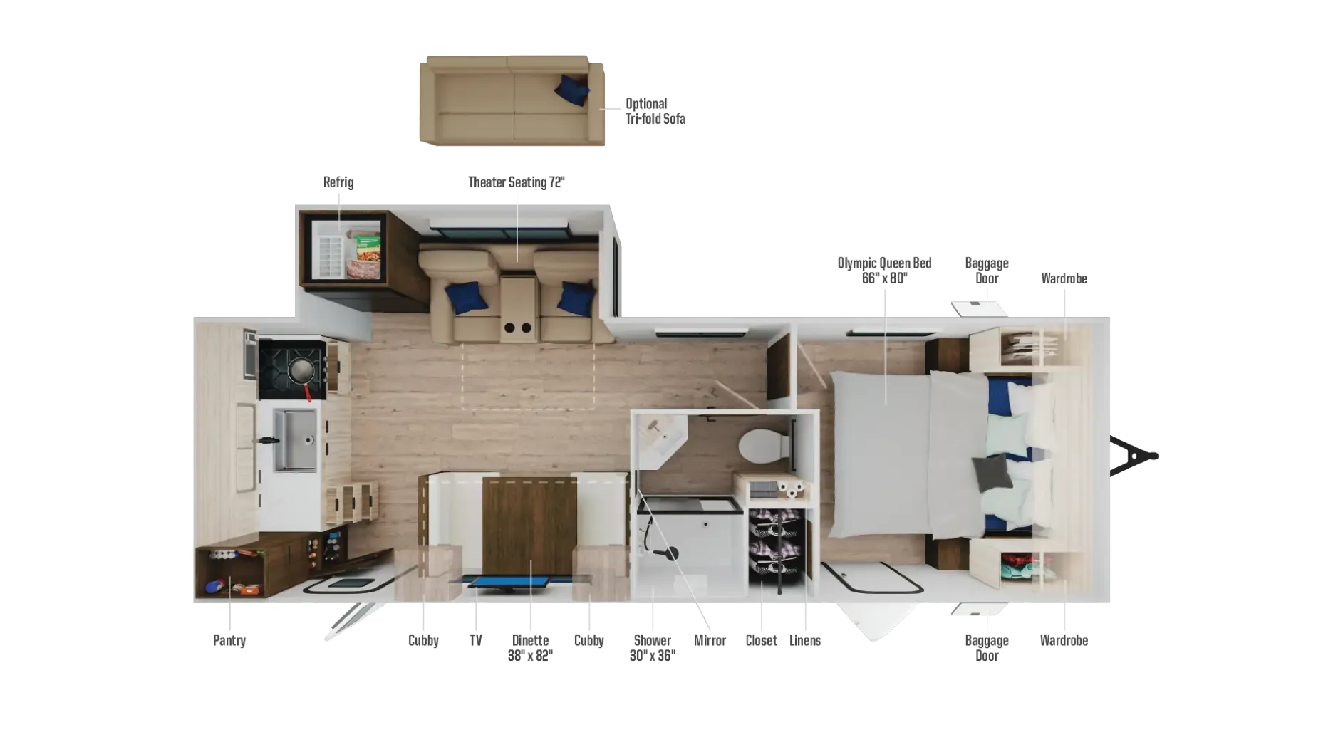 Winnebago Access 25RK floor plan