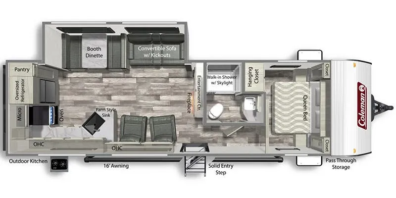 Dutchmen Coleman Lantern 286RKWE floor plan