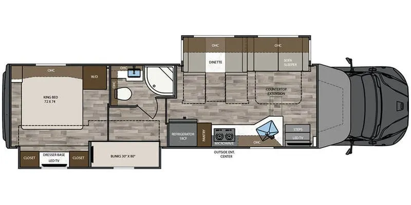 2025 Renegade RV Verona 40VBH - Floor plan