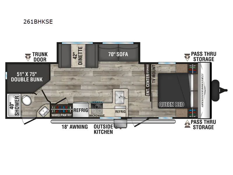 2023 K-Z Sportsmen SE 261BHKSE — Floor plan