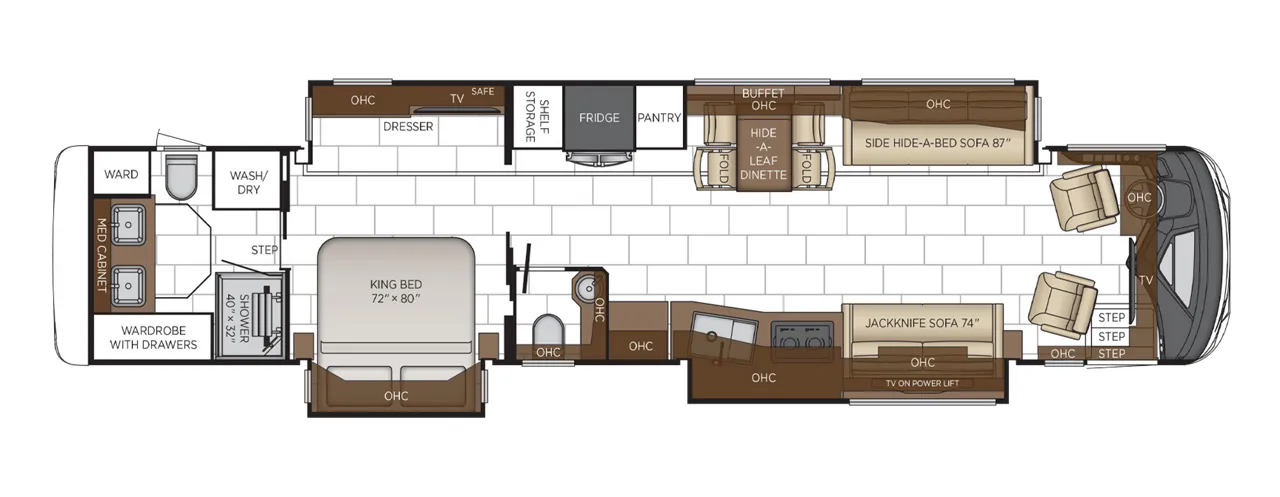 Newmar Mountain Aire 4595 floor plan