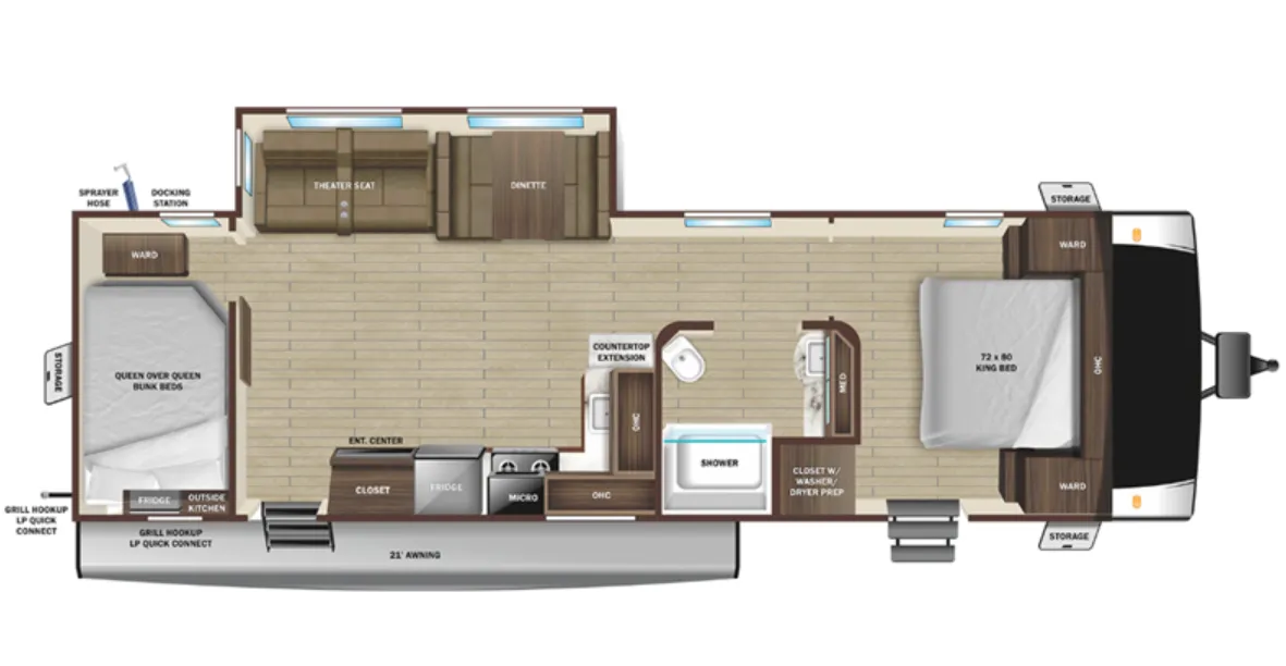 2024 Highland Ridge Open Range Light 296BHS - Floor plan