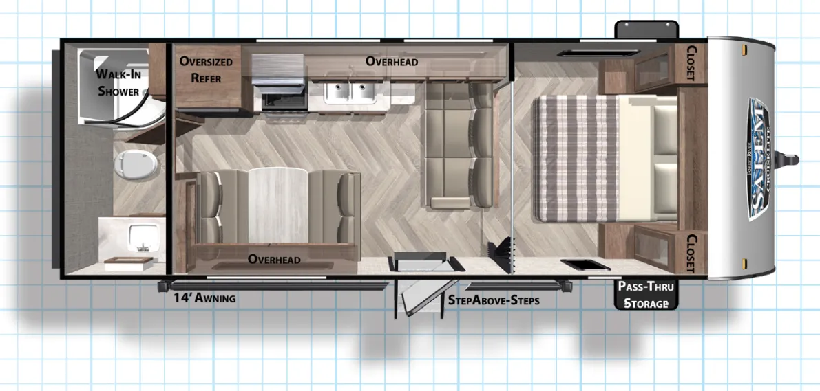 2021 Forest River Salem Cruise Lite 241QBXL - Floor plan
