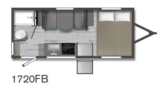 2023 Winnebago Micro Minnie 1720FB - Floor plan