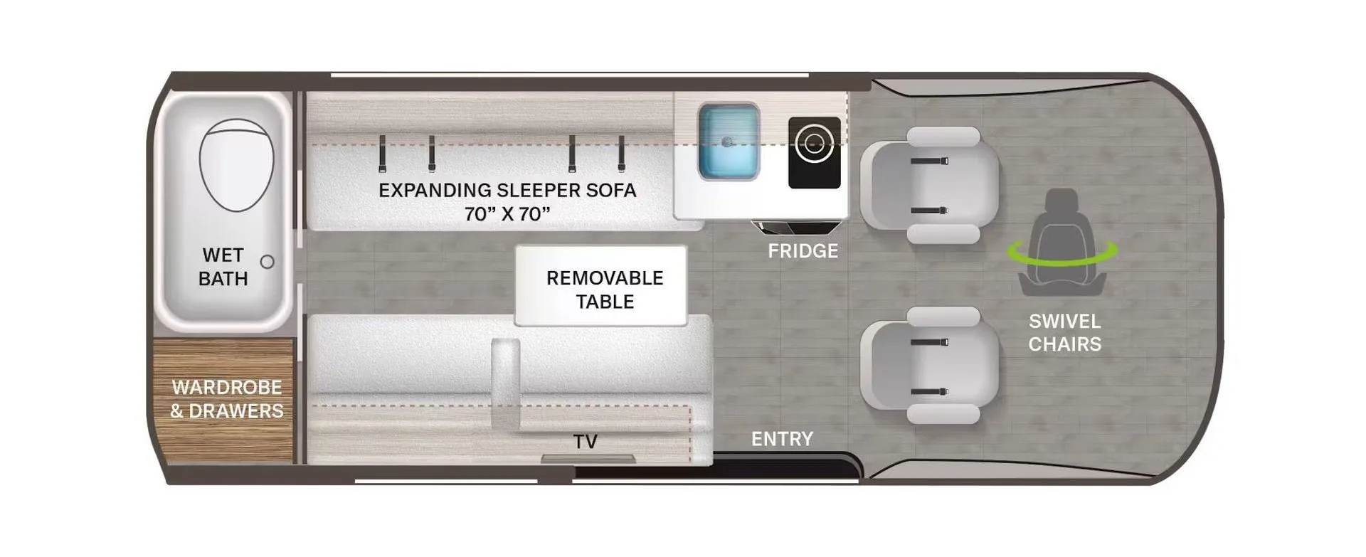 2026 Thor Motor Coach Tranquility 19A - Floor plan