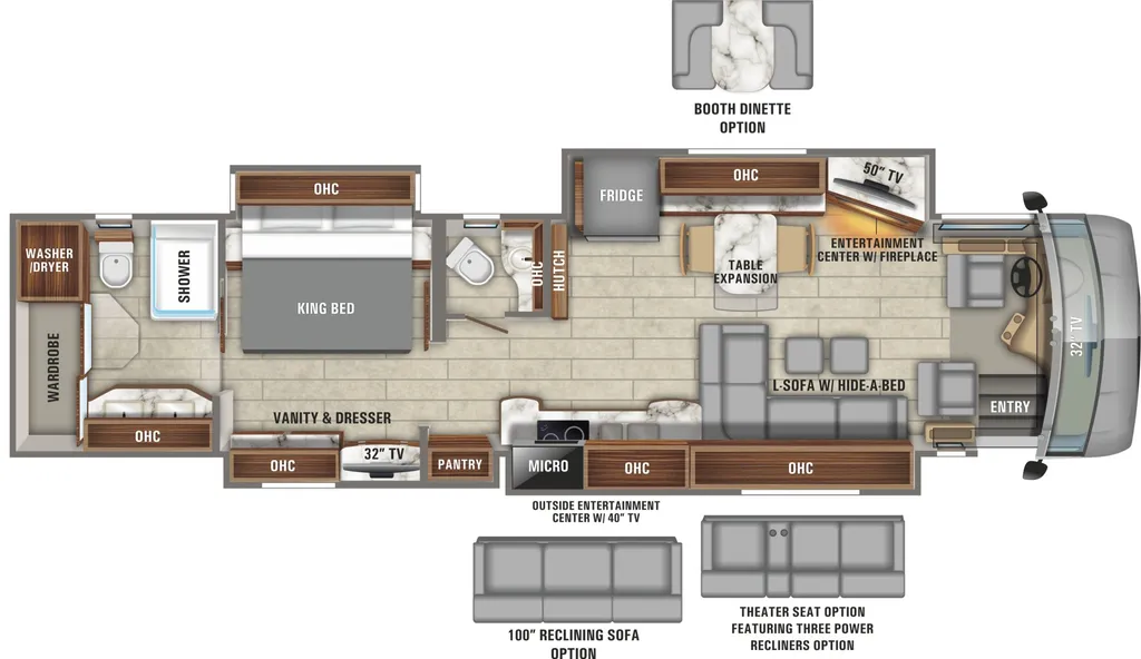 2015 Entegra Coach Cornerstone 45B floor plan