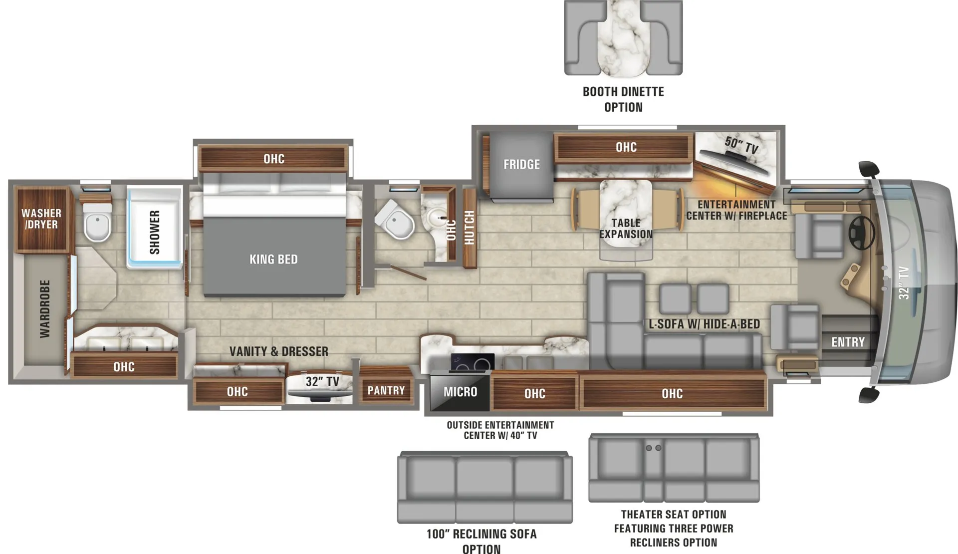 2015 Entegra Coach Cornerstone 45B - Floor plan