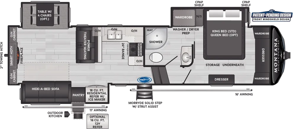 2024 Keystone Montana High Country 311RD floor plan