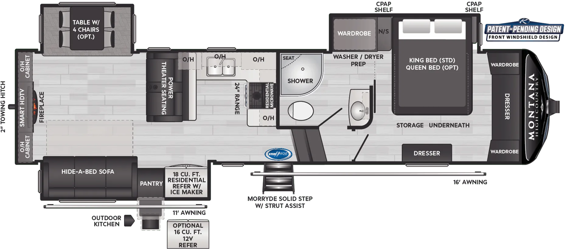 2024 Keystone Montana High Country 311RD - Floor plan