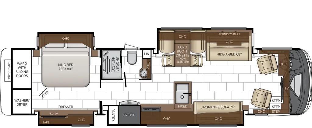 2027 Newmar Mountain Aire 3823 floor plan