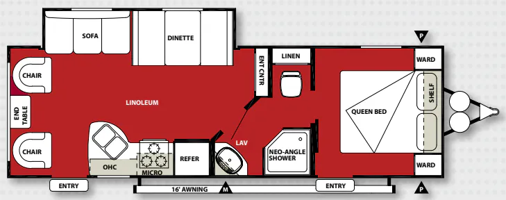 Forest River Wildwood X-Lite 251RL floor plan
