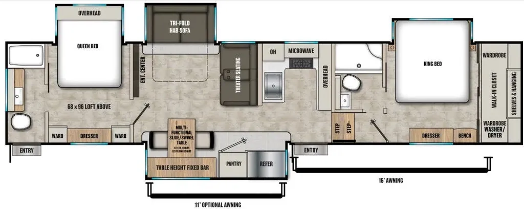 2026 Coachmen Brookstone 395DBL floor plan