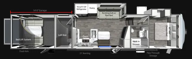 Dutchmen Voltage V Series 3800 floor plan