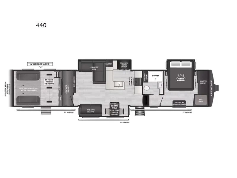 2026 Keystone Fuzion 440 - Floor plan