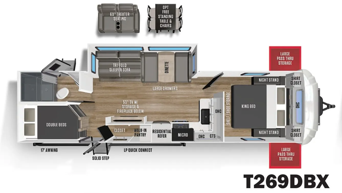 Forest River Wildcat 269DBX floor plan