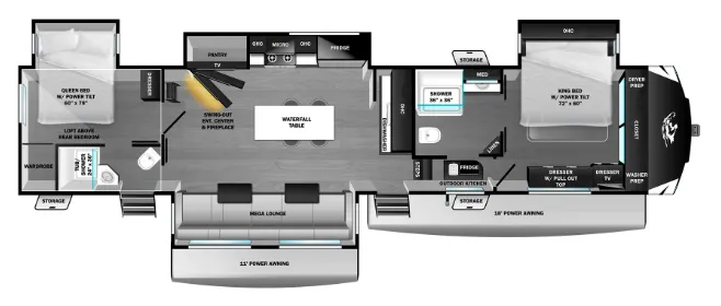 Highland Ridge Open Range 3X 3X 390TBS floor plan