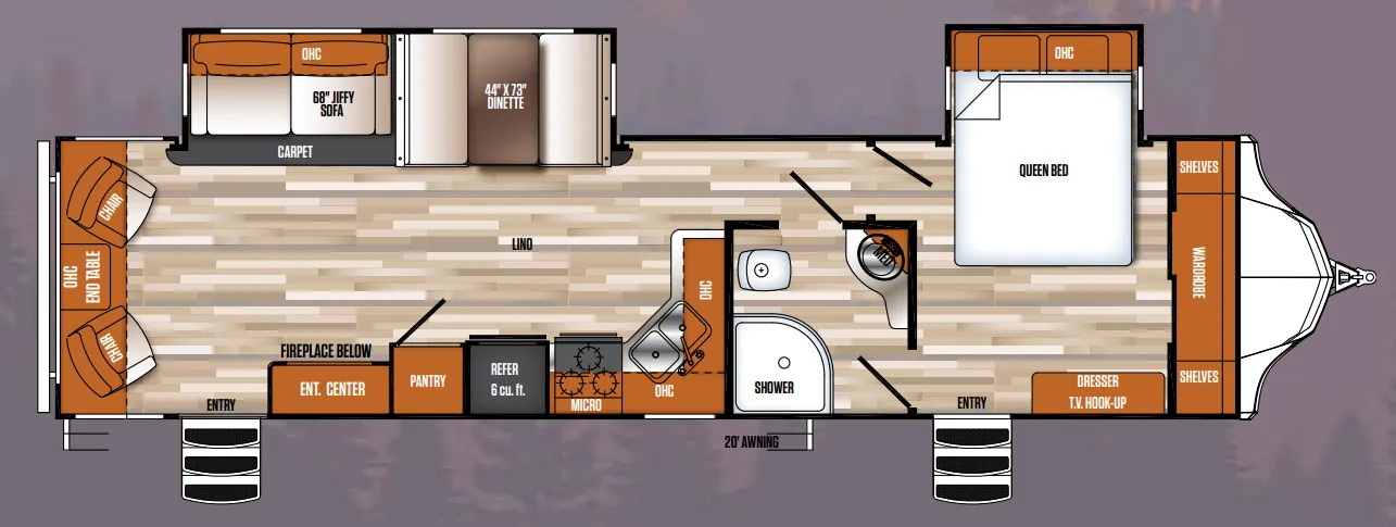 Forest River Vibe 278RLS floor plan