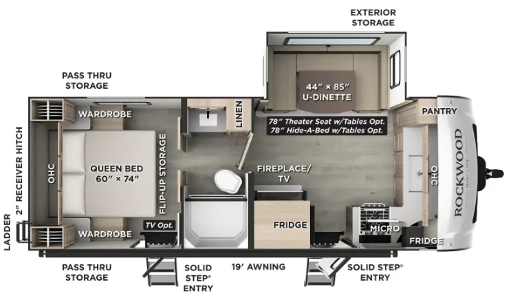 Forest River Rockwood Mini Lite 2506FK floor plan