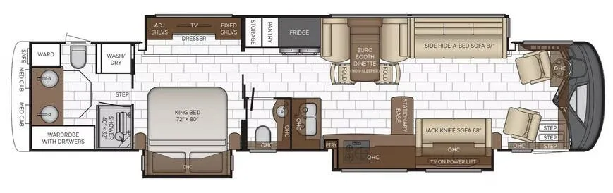 2026 Newmar Essex 4569 floor plan
