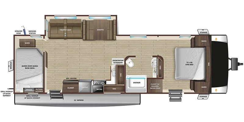 Highland Ridge Light 296BHS floor plan