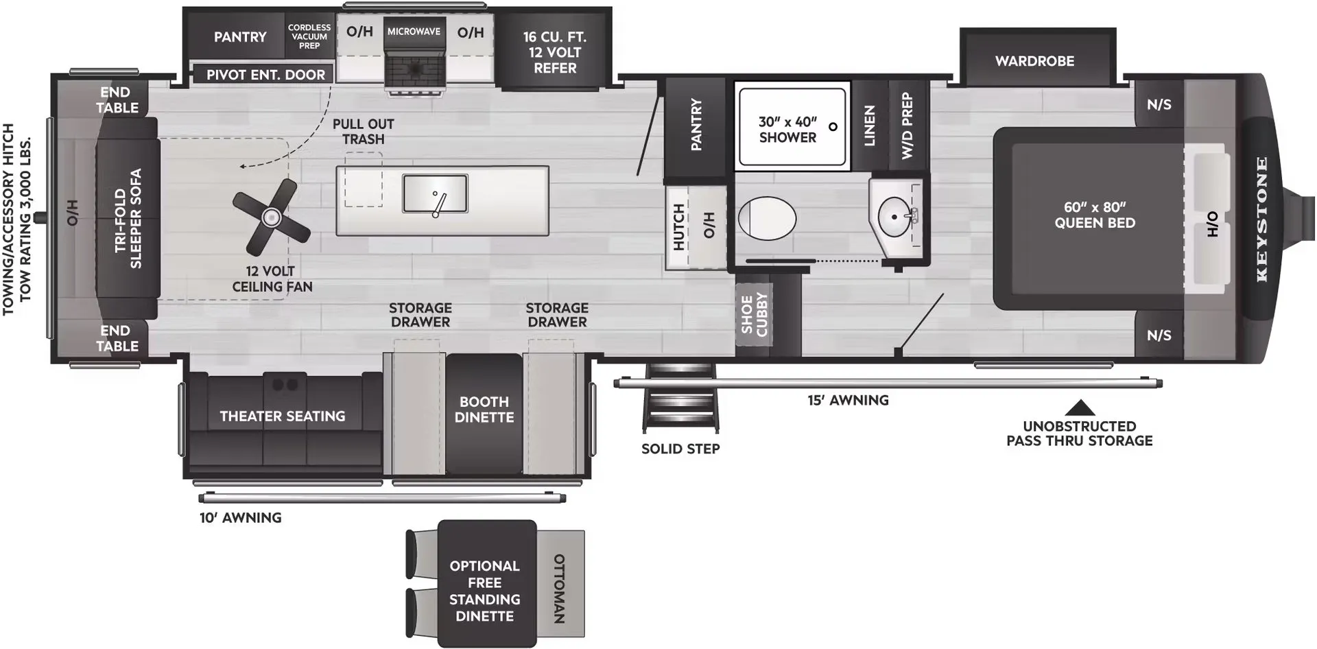 2026 Keystone Cougar 290RLS - Floor plan