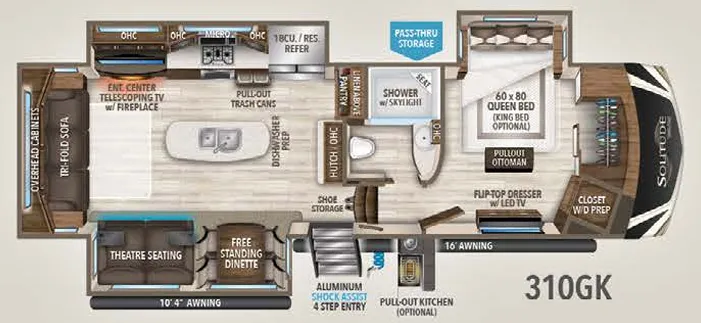 Grand Design Solitude 310GK-R floor plan