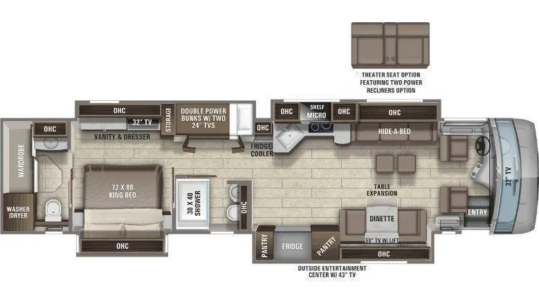 Entegra Coach Cornerstone 45R floor plan