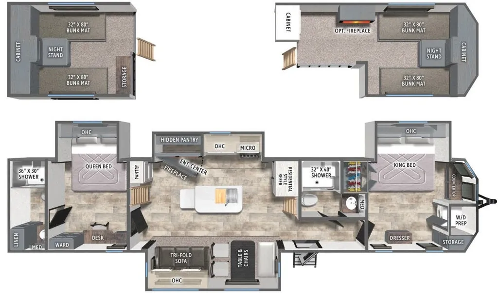 2026 Forest River Puma Vista 421LFT floor plan