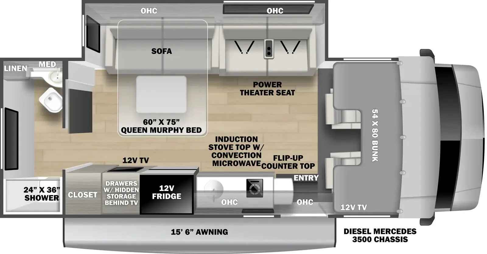 2025 Forest River Solera 24SRB - Floor plan