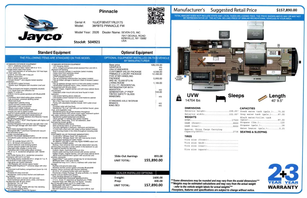 2026 Jayco Pinnacle 36FBTS, Photos photo 81