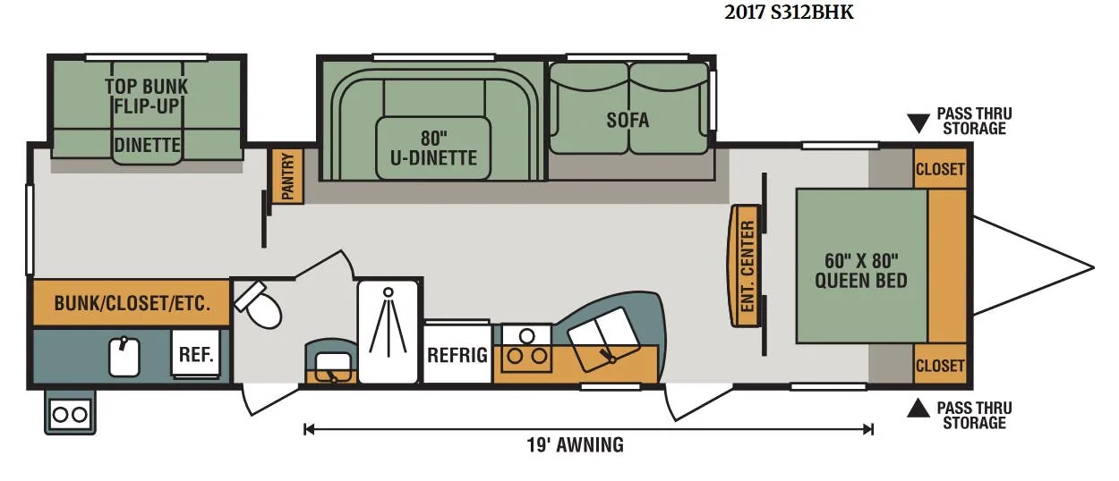 K-Z Spree S312BHK floor plan
