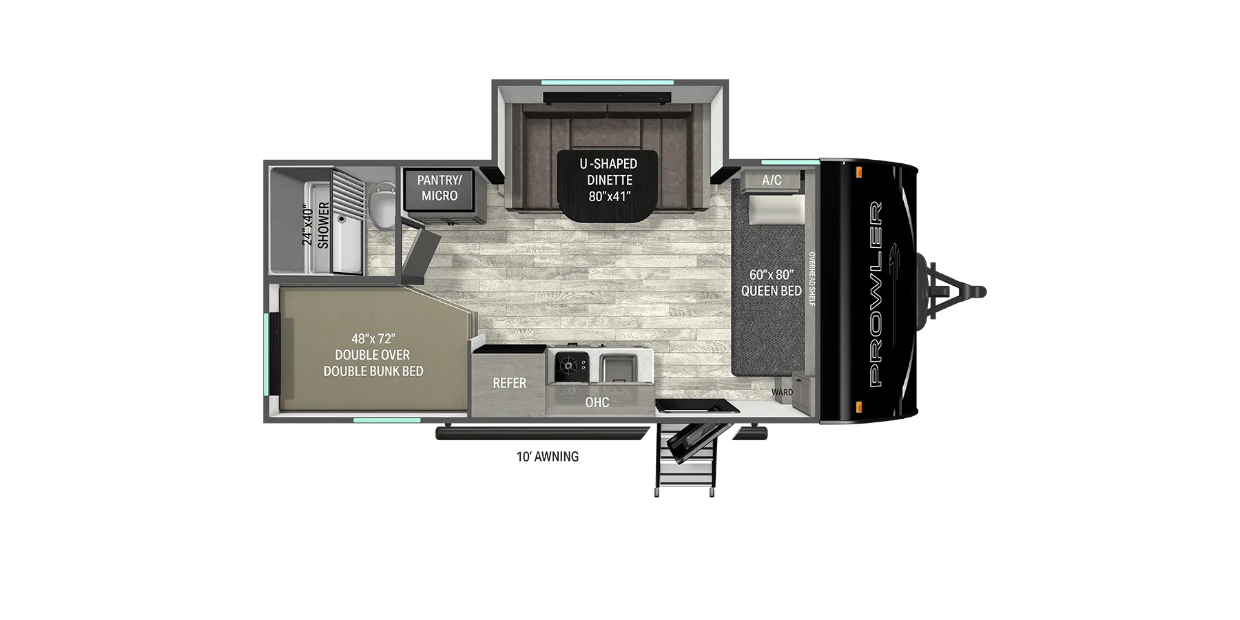 2026 Heartland Prowler 1702DBS - Floor plan