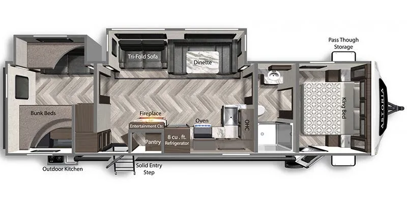 2021 Dutchmen Astoria 3203BH - Floor plan