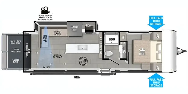 2025 Forest River Wildwood FSX 28VC - Floor plan