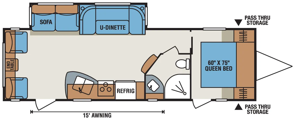 K-Z Sportsmen S290RL floor plan